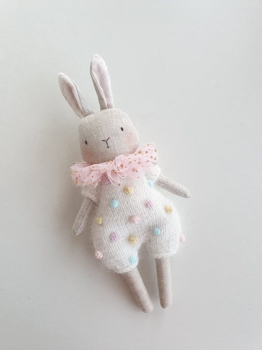 Handmade bunny doll, heirloom Christmas gift